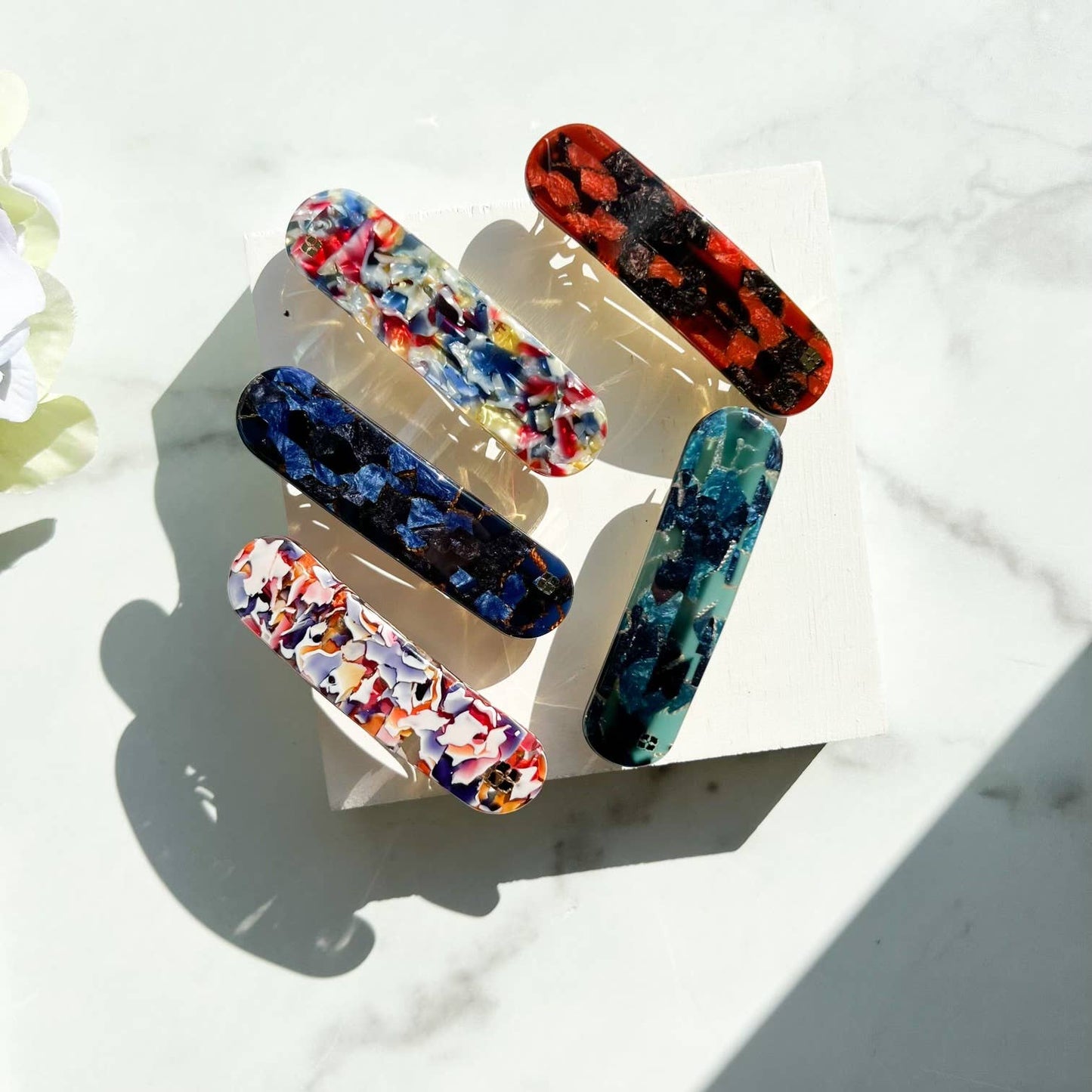 Oval Acetate Barrette-Assorted