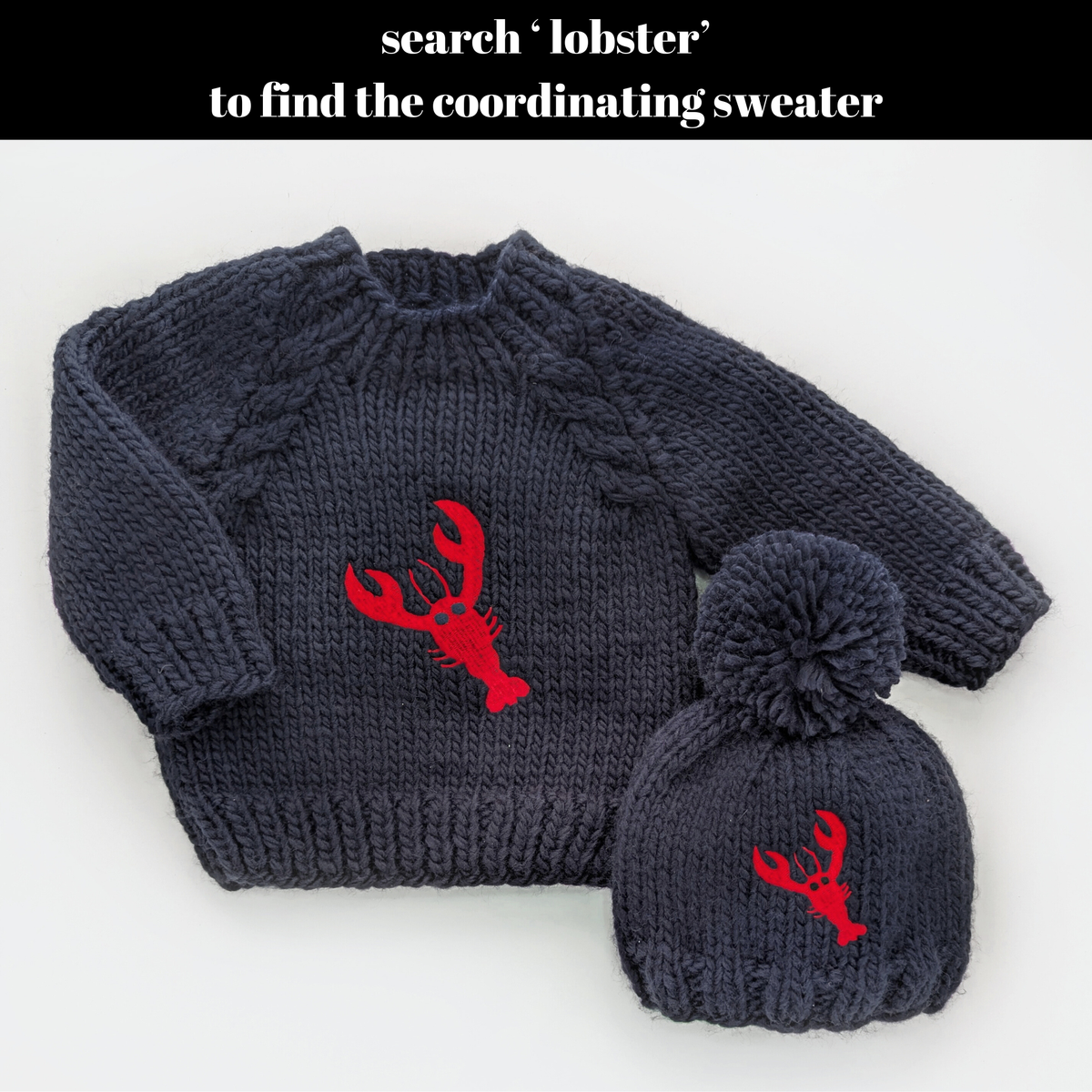 Lobster Beanie Hat for Baby & Kids: L (2-6 years)