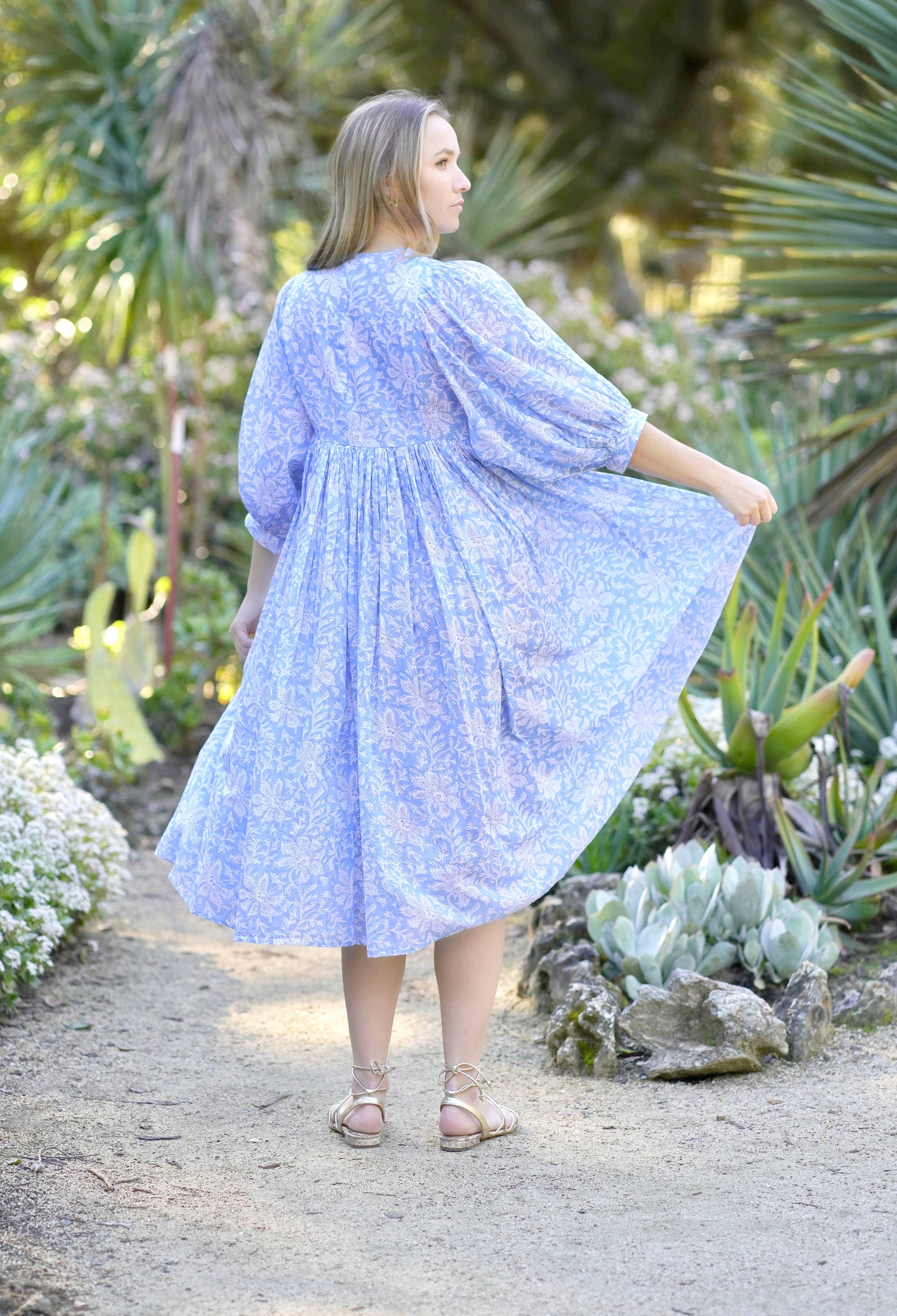 Mya Sky Blue Midi Dress