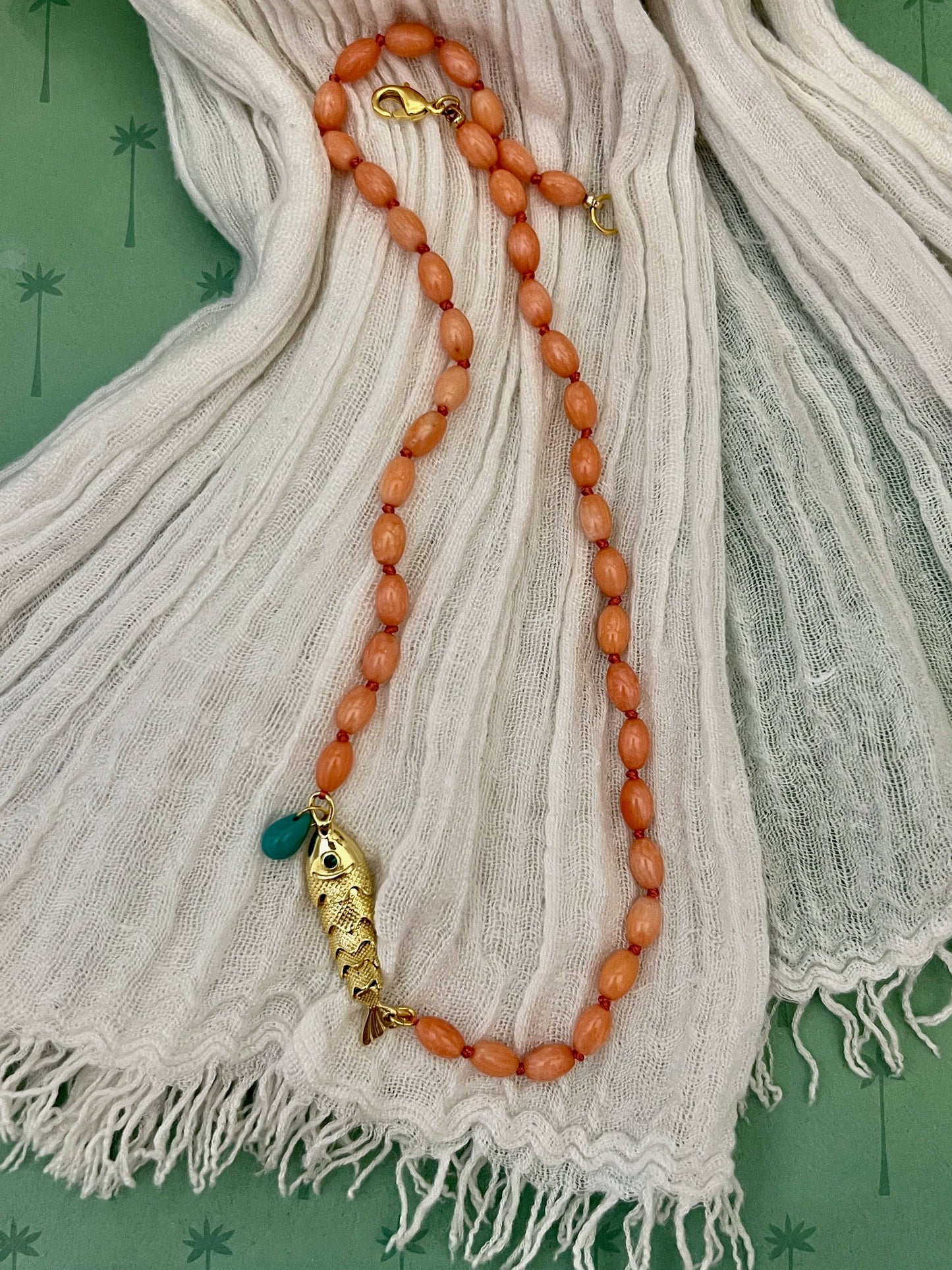 Coral Necklace: 18"