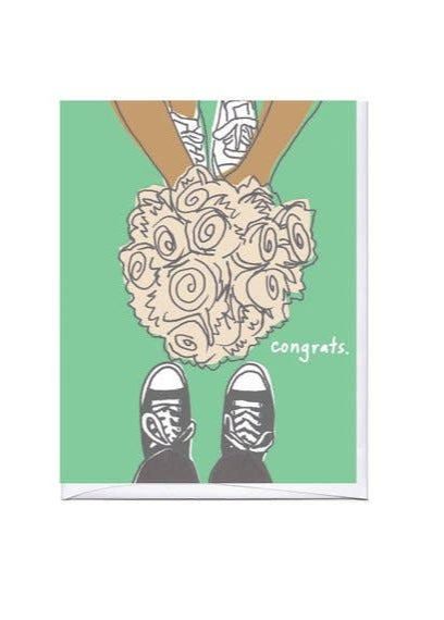 Sneaker Bouquet Wedding Greeting Card