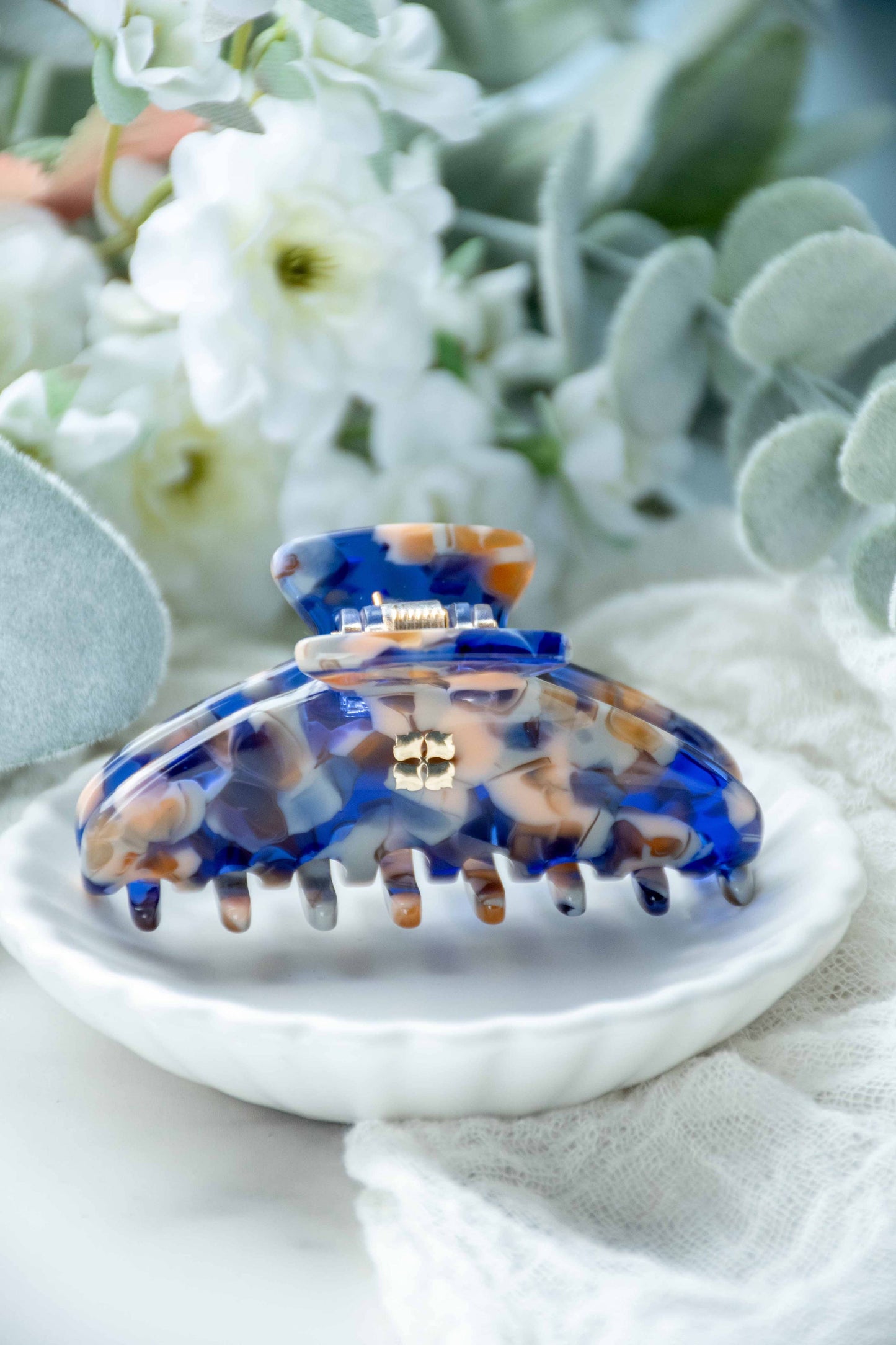 Mini Claw Hair Clip-Sodalite