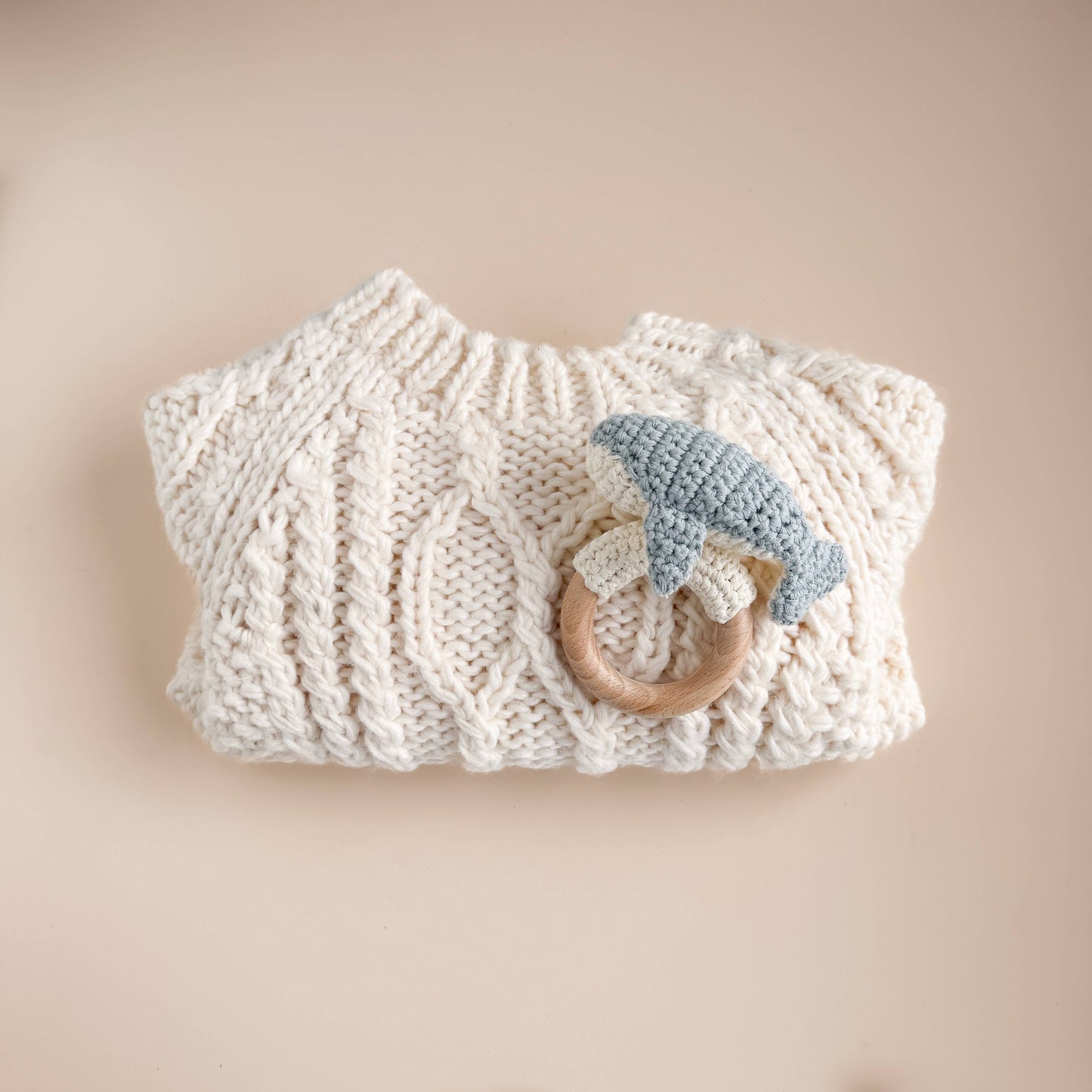 Whale Crochet Teether Rattle
