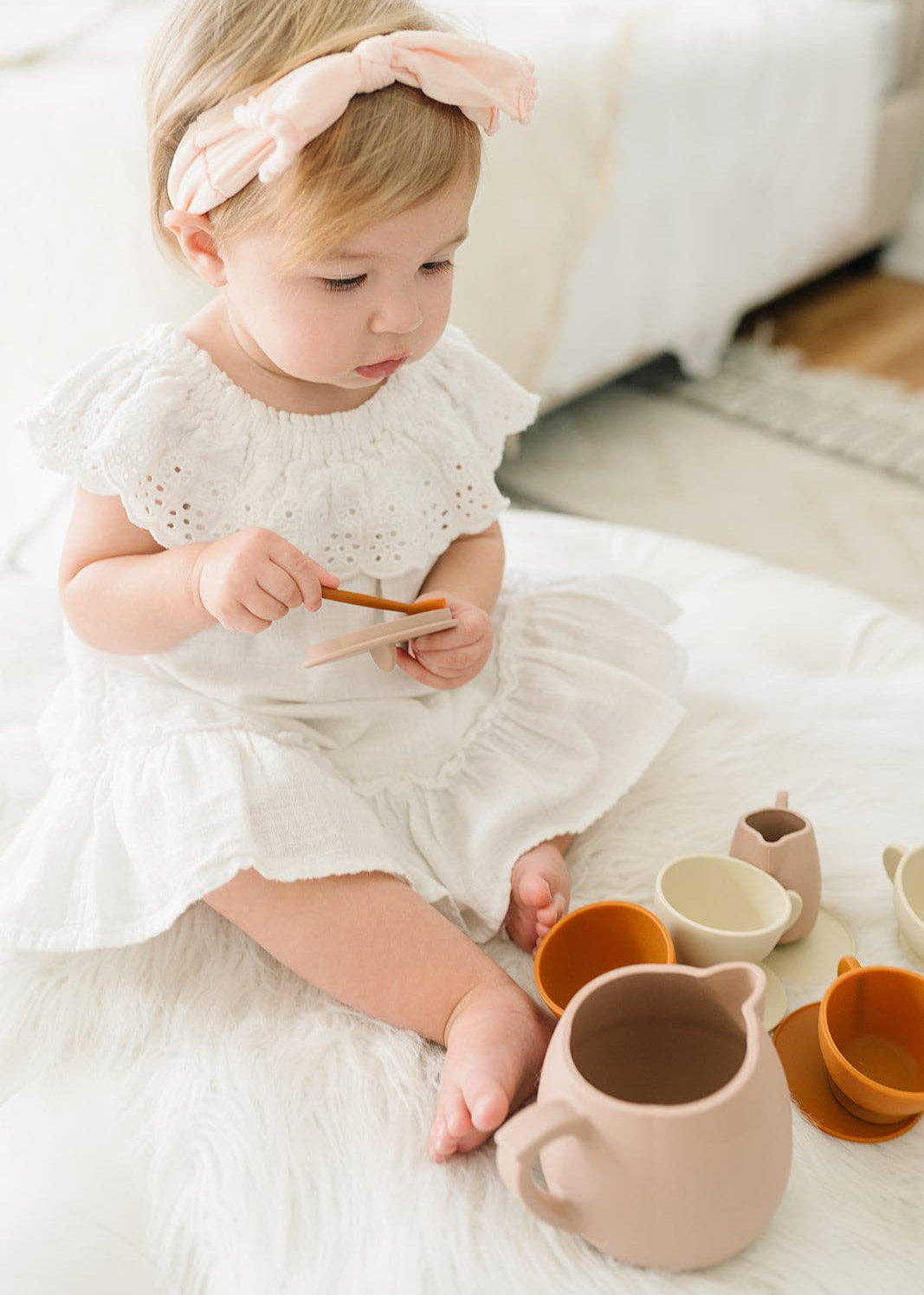 Botanical Rose Silicone Tea Play Set