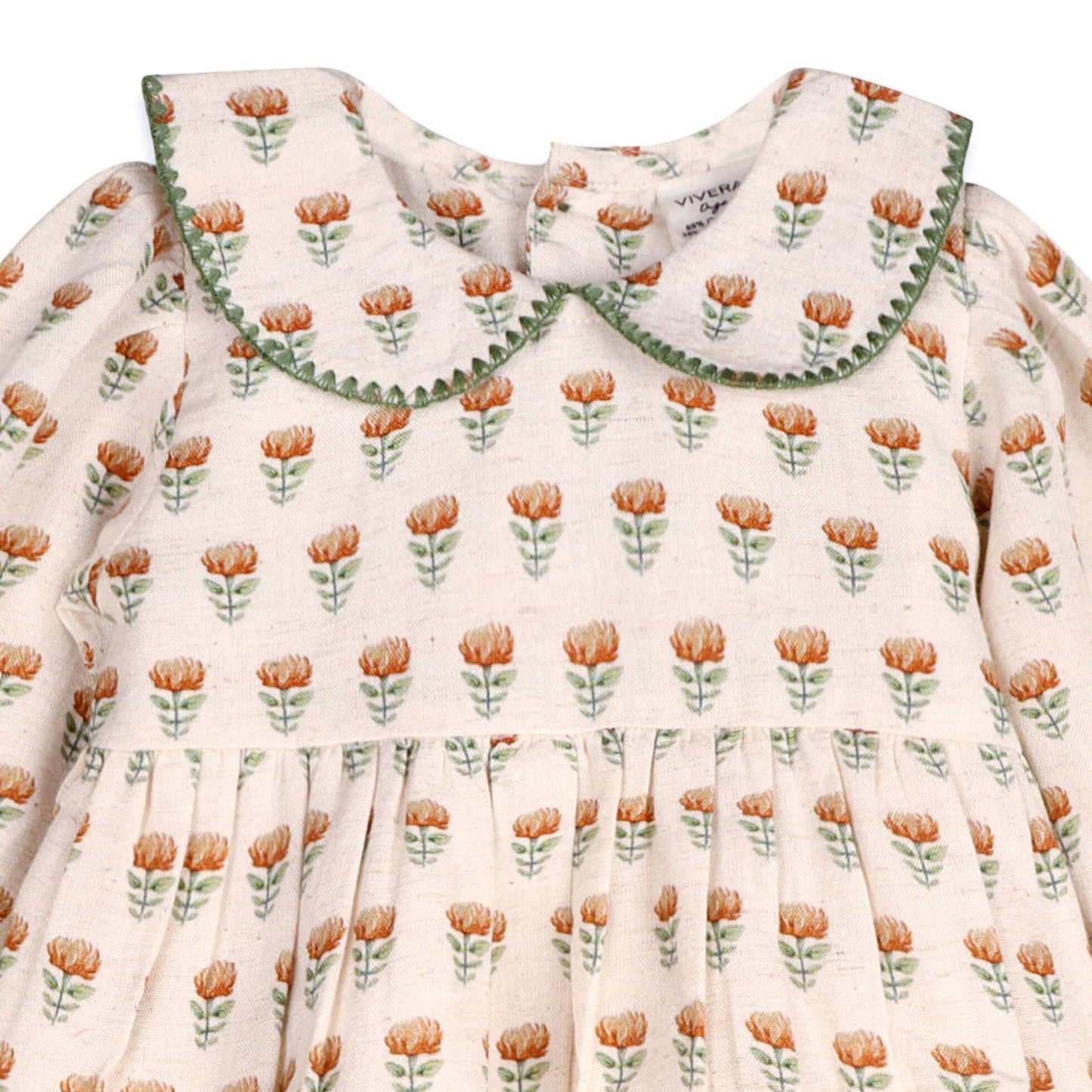 Block Print Floral Baby Dress & Bloomer Set