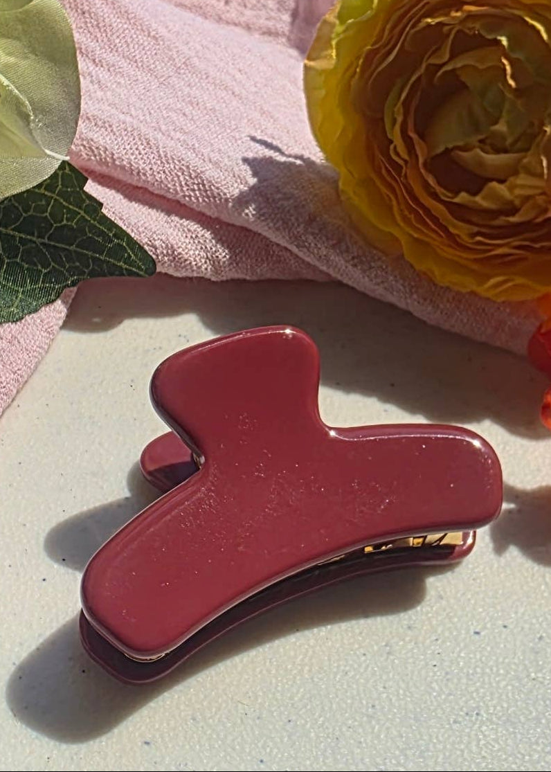 Mini French Claw-Mauve