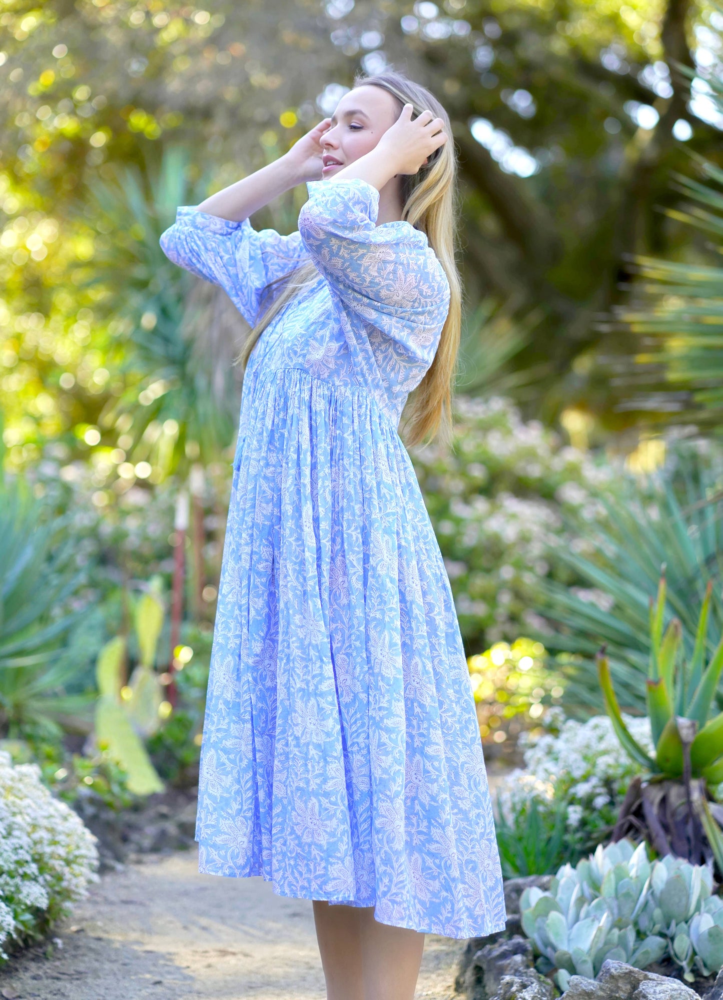 Mya Sky Blue Midi Dress