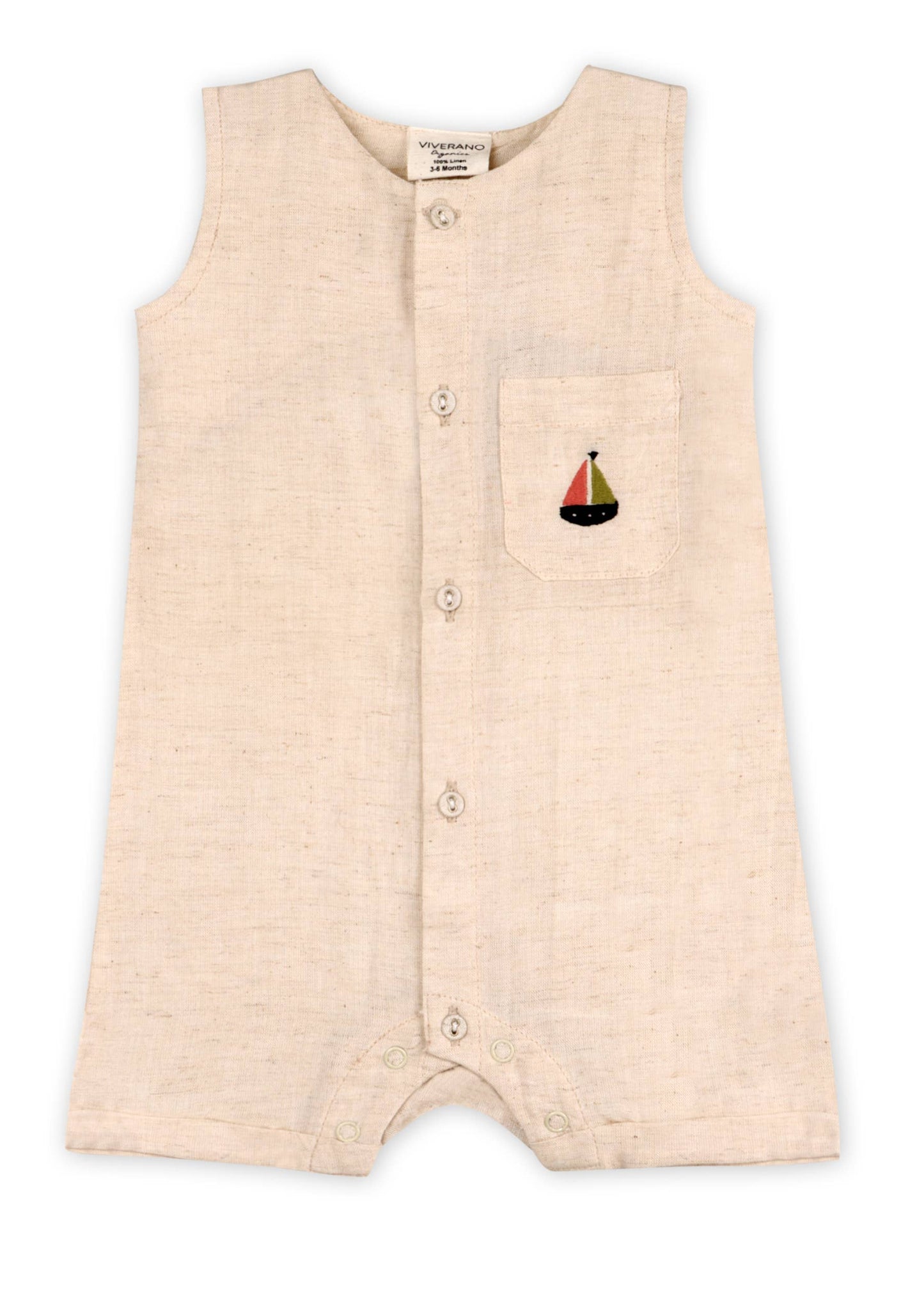 Sailboat Linen Romper