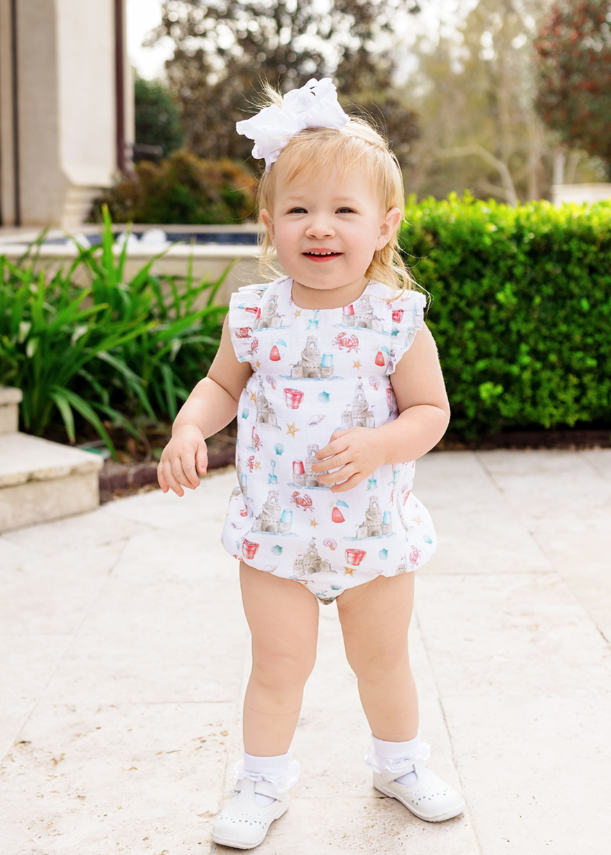 Sandcastle Kingdom Organic Muslin Bubble Romper