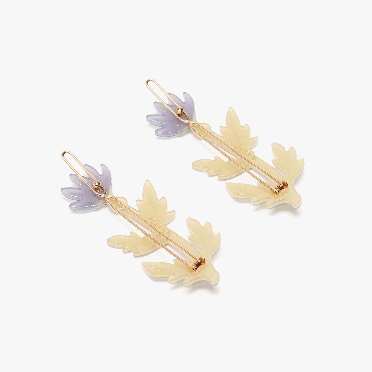 Thistle Flower Acetate Hair Clip Set