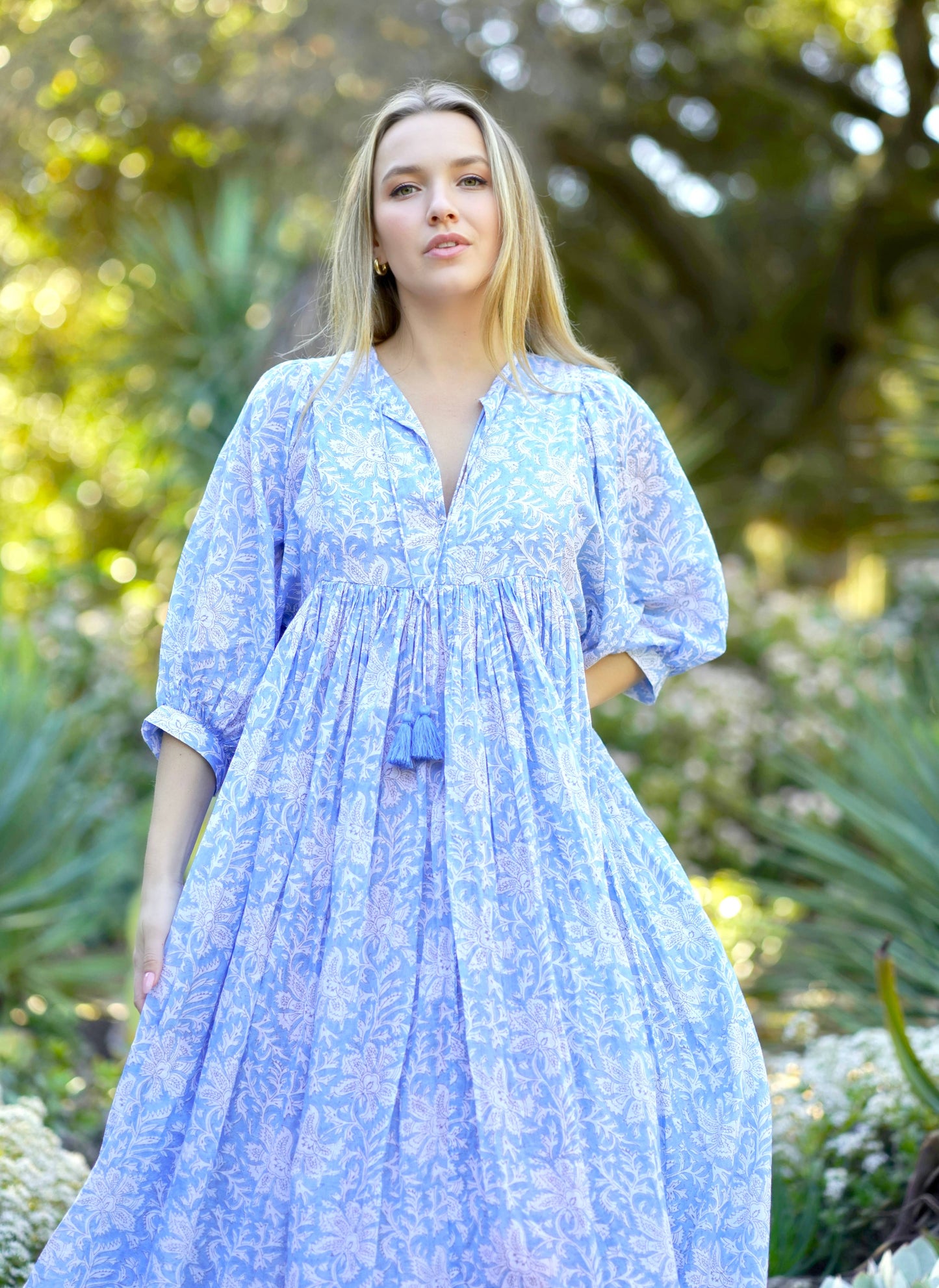 Mya Sky Blue Midi Dress