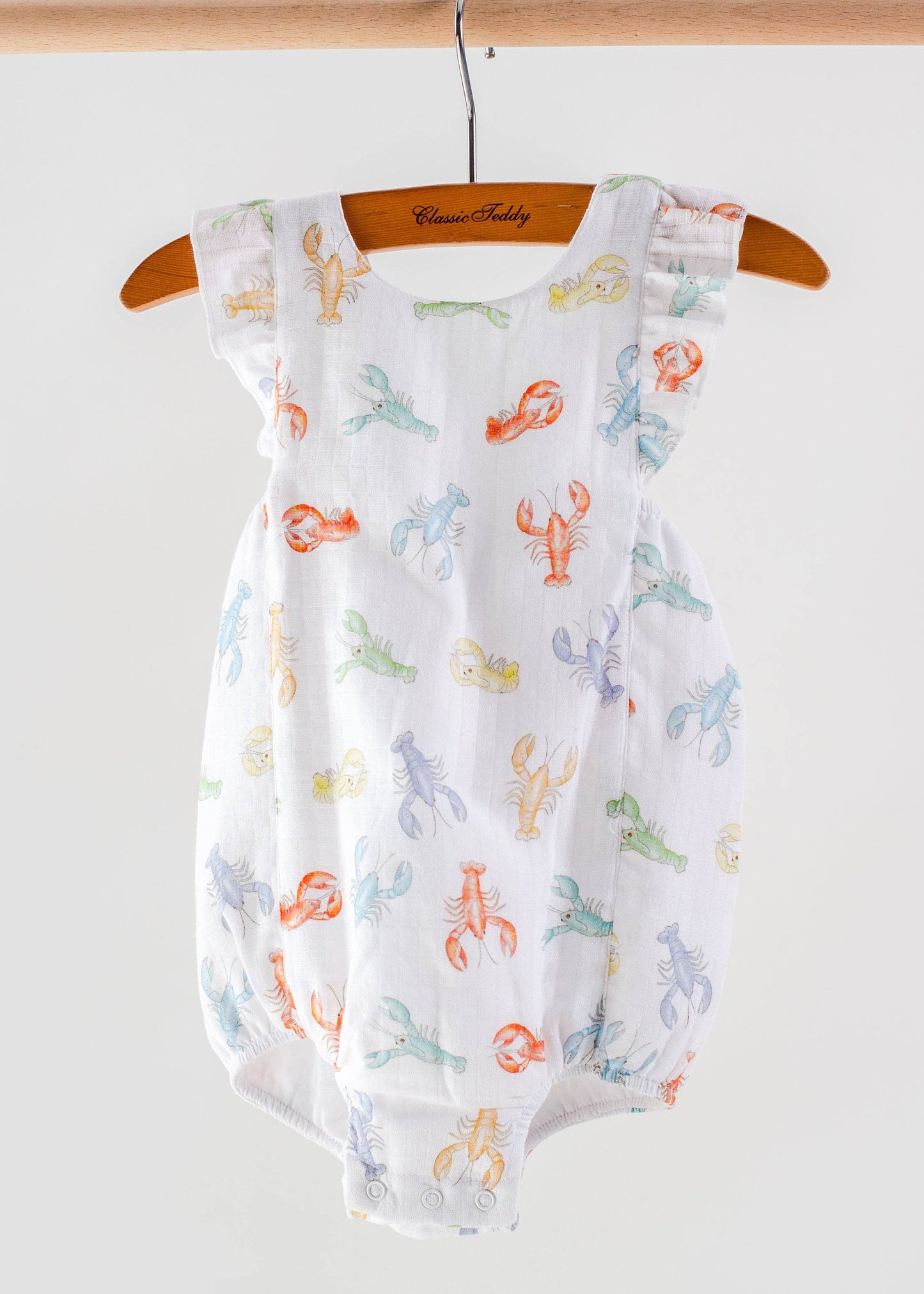 Colorful Claws Organic Muslin Bubble Romper