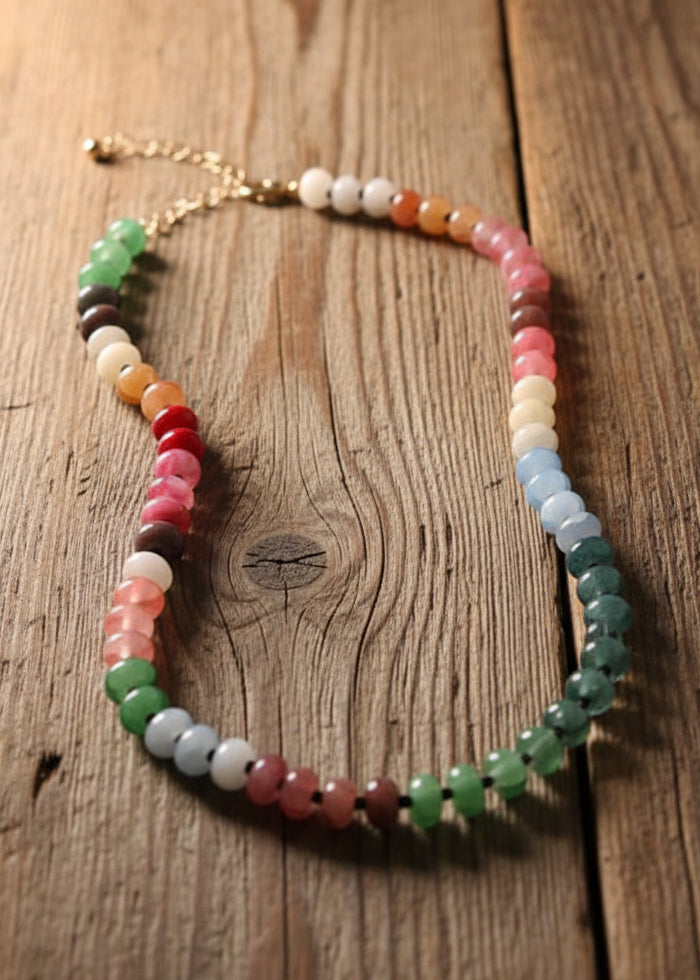 Stone Bead Necklace-Flower Shop