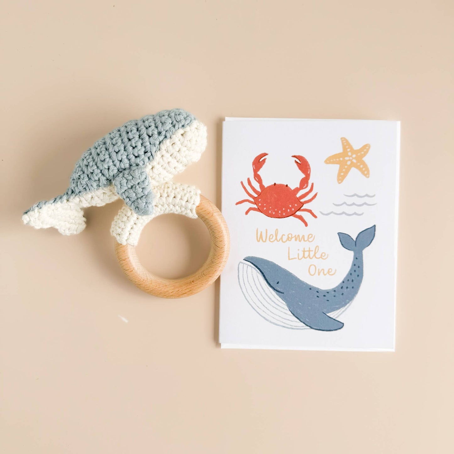 Whale Crochet Teether Rattle