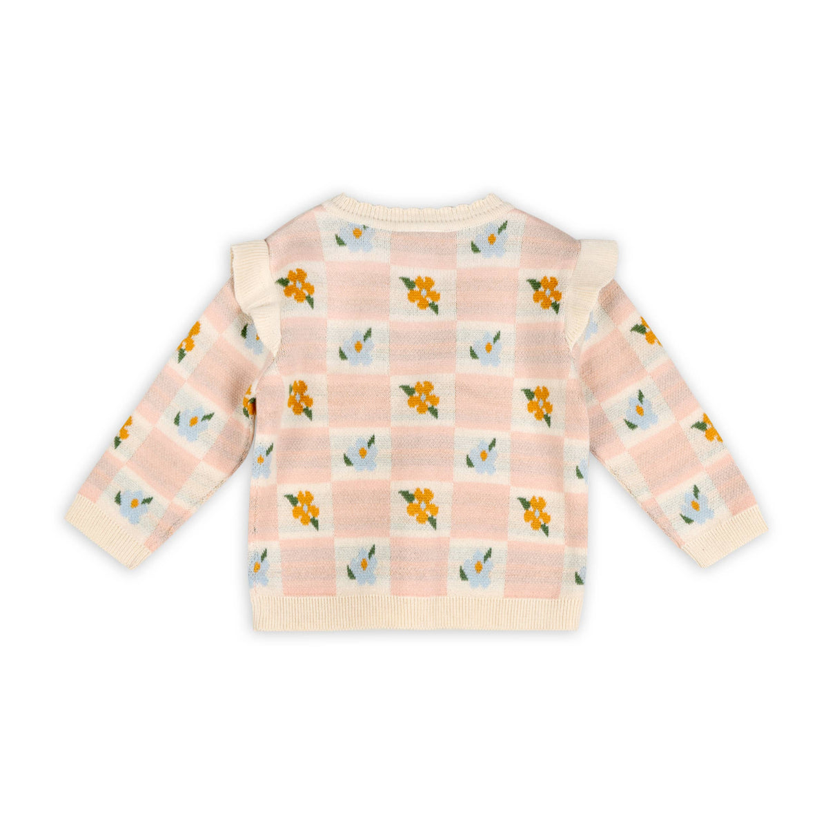 Mia Bouquet Jacquard Knit Baby Cardigan
