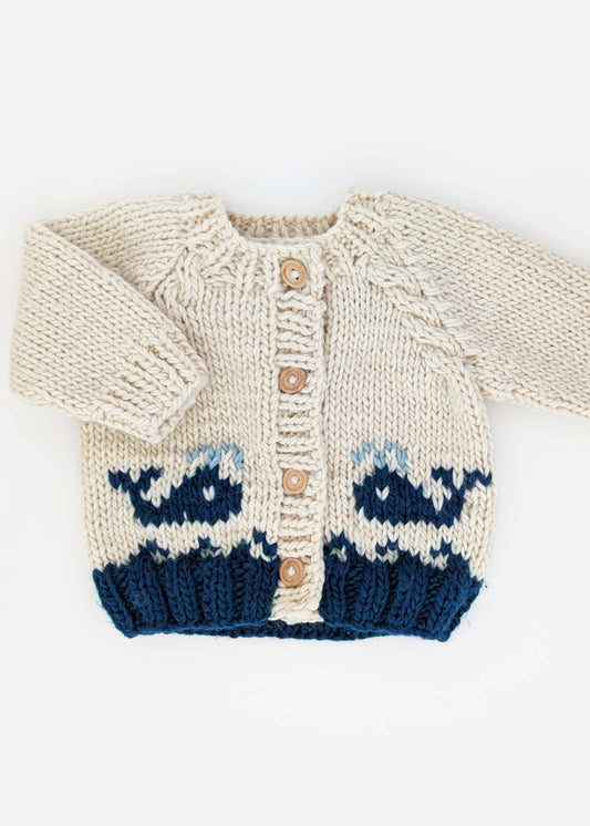 Whale Cardigan Sweater for Baby & Toddler