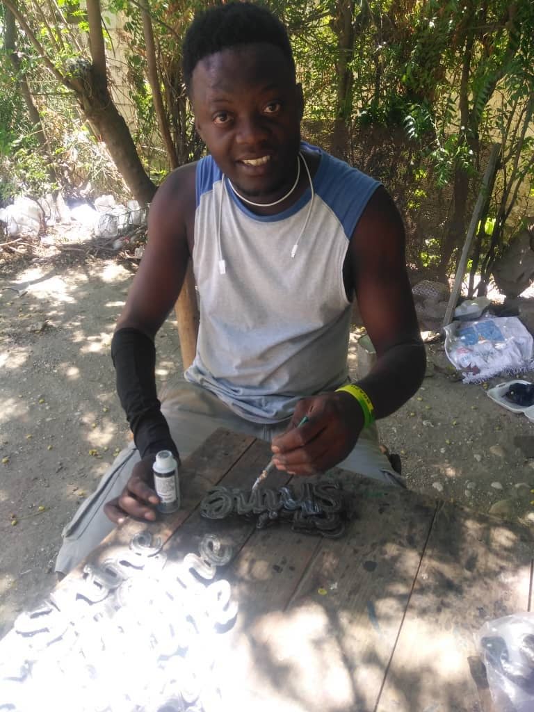 Joy Circle Metal Art Ornament