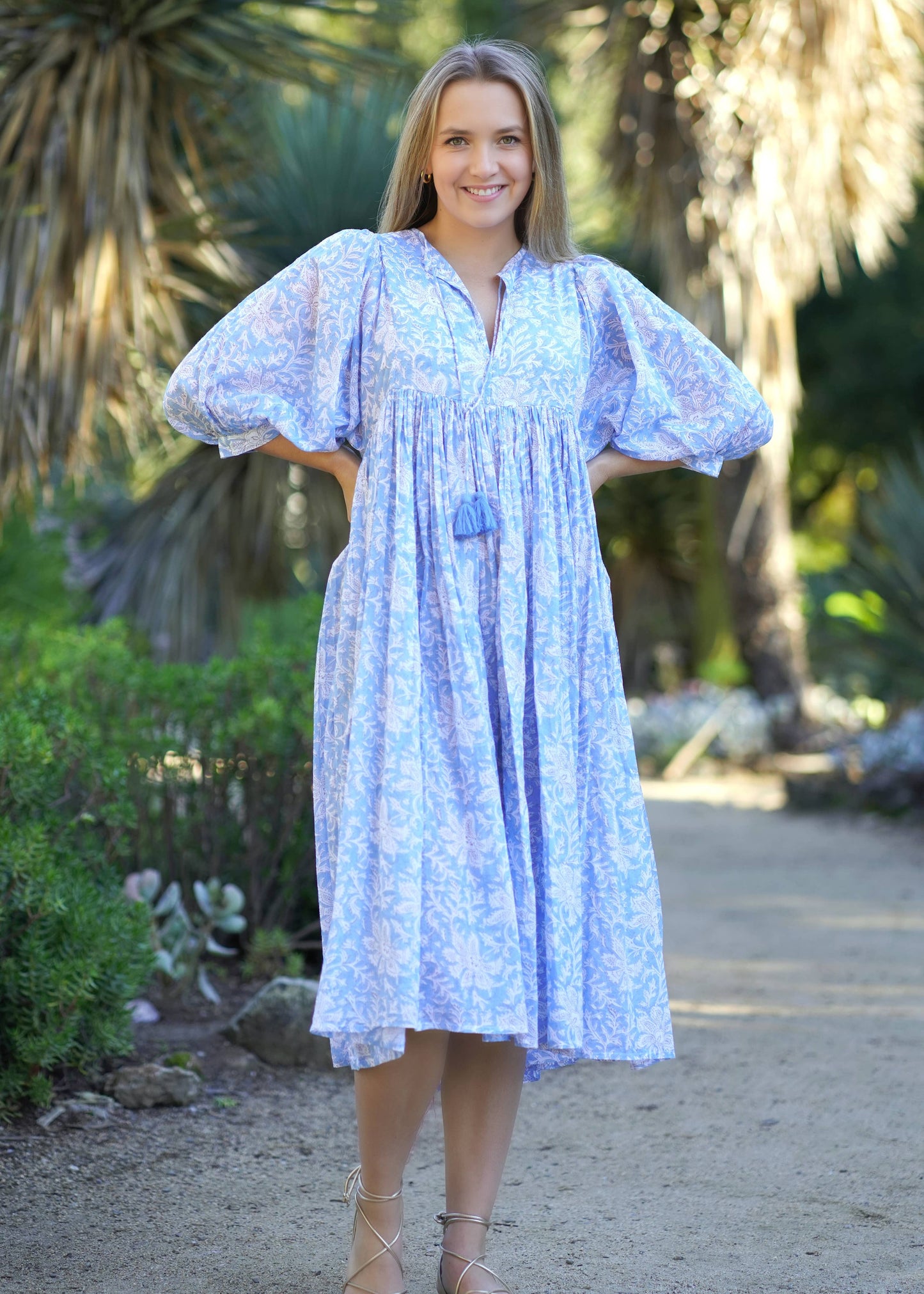 Mya Sky Blue Midi Dress