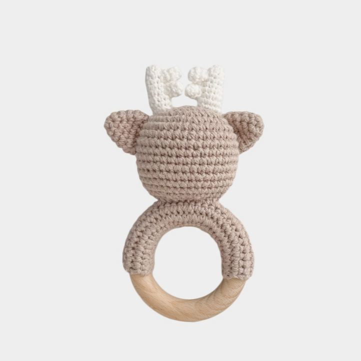 Deer & Christmas Tree Teether Rattles