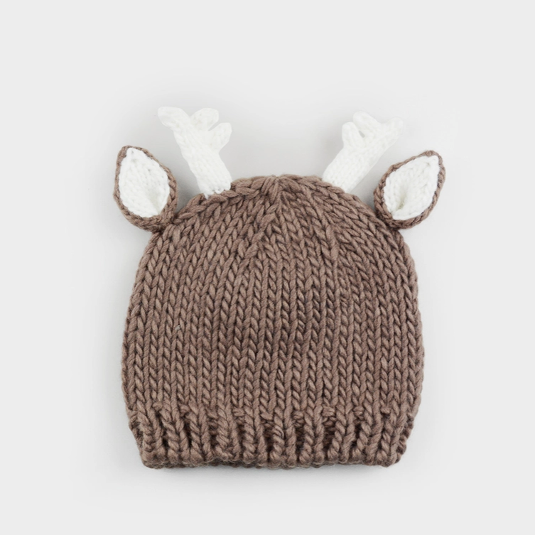 Hartley Deer Tan | Hand Knit Kids & Baby Hat
