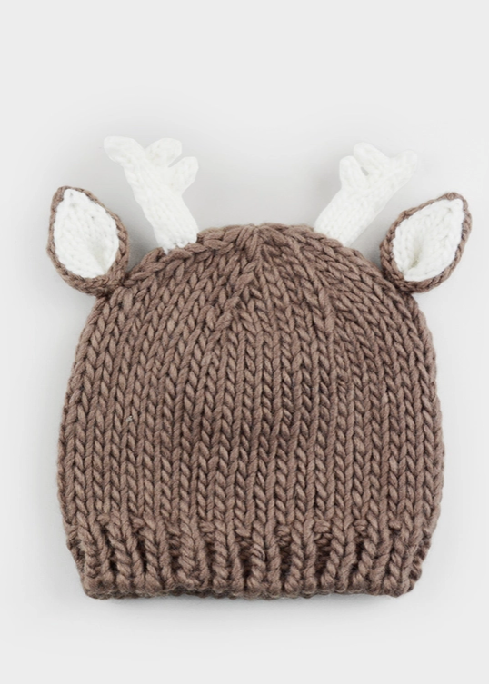 Hartley Deer Tan | Hand Knit Kids & Baby Hat