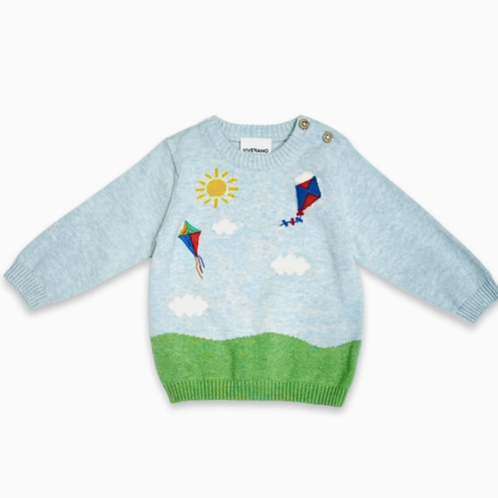 Clouds & Kite Jacquard Knit Baby Pullover