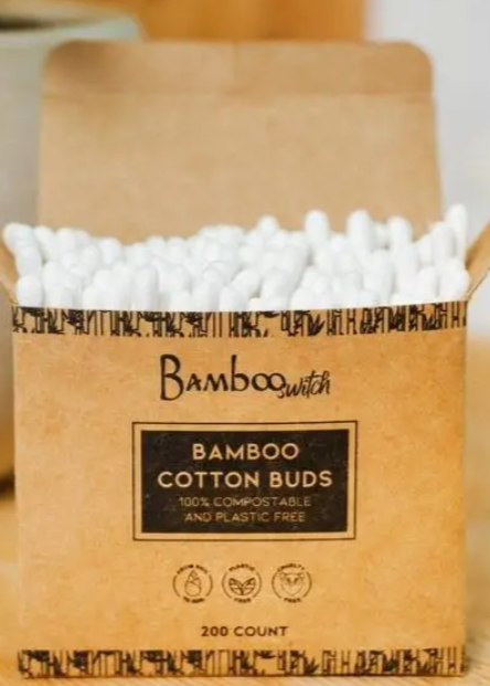 Bamboo Cotton Ear Swabs - 200ct