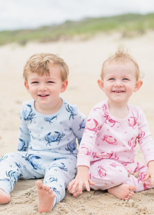 Pink Crab Cotton Pajamas