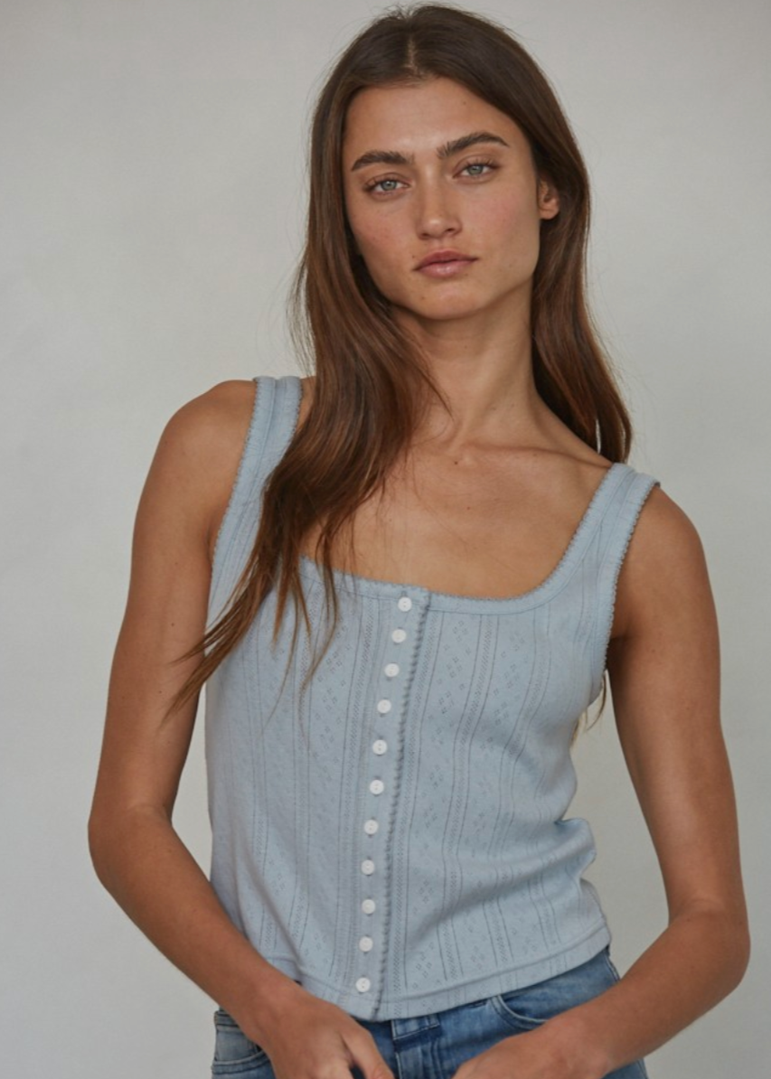 Shannon Lace Trim Tank