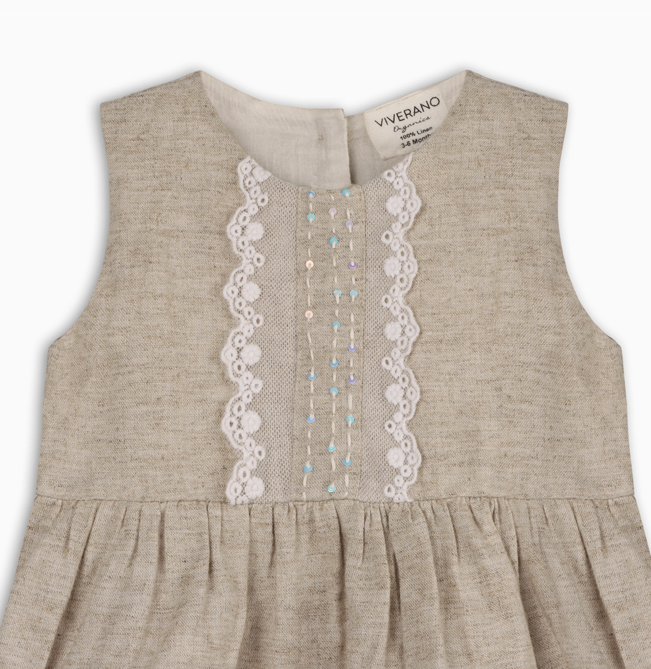 Linen Swing Dress with Bloomers 6-12months