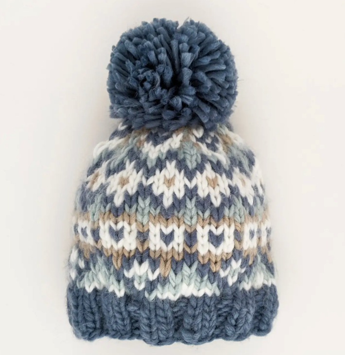 Fair Isle Pom Pom Baby Hat