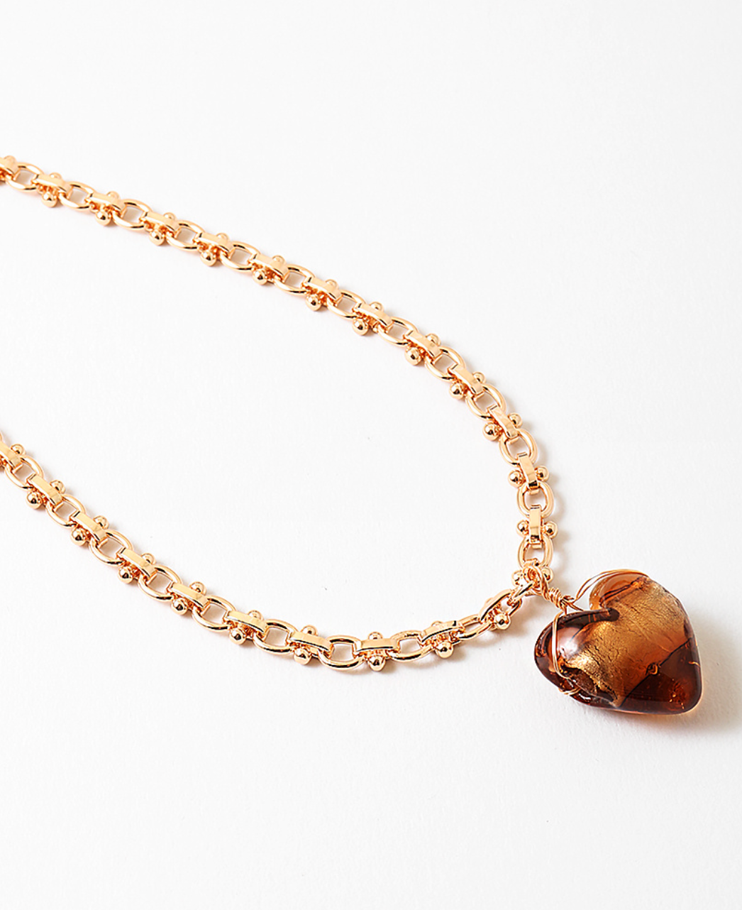 Amber Heart Necklace
