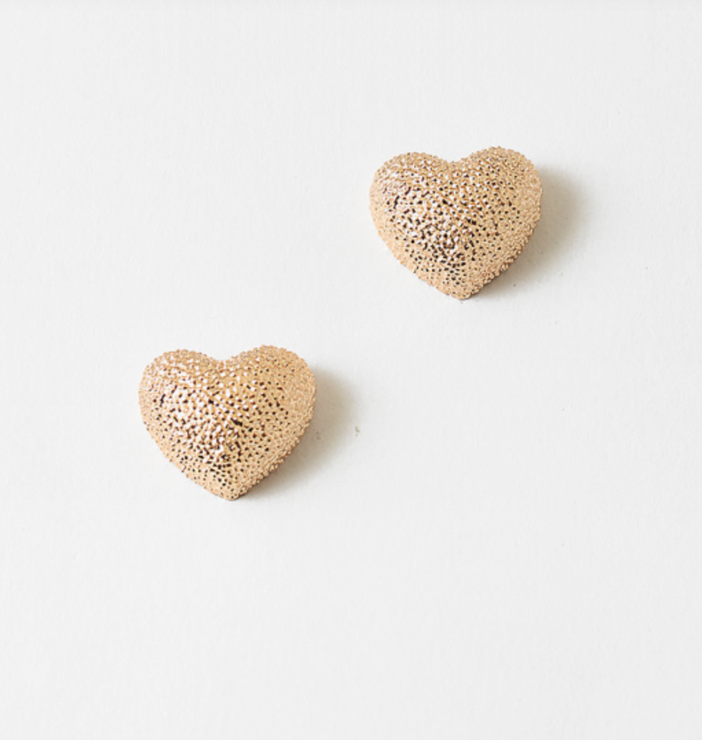 Caviar Heart Earrings