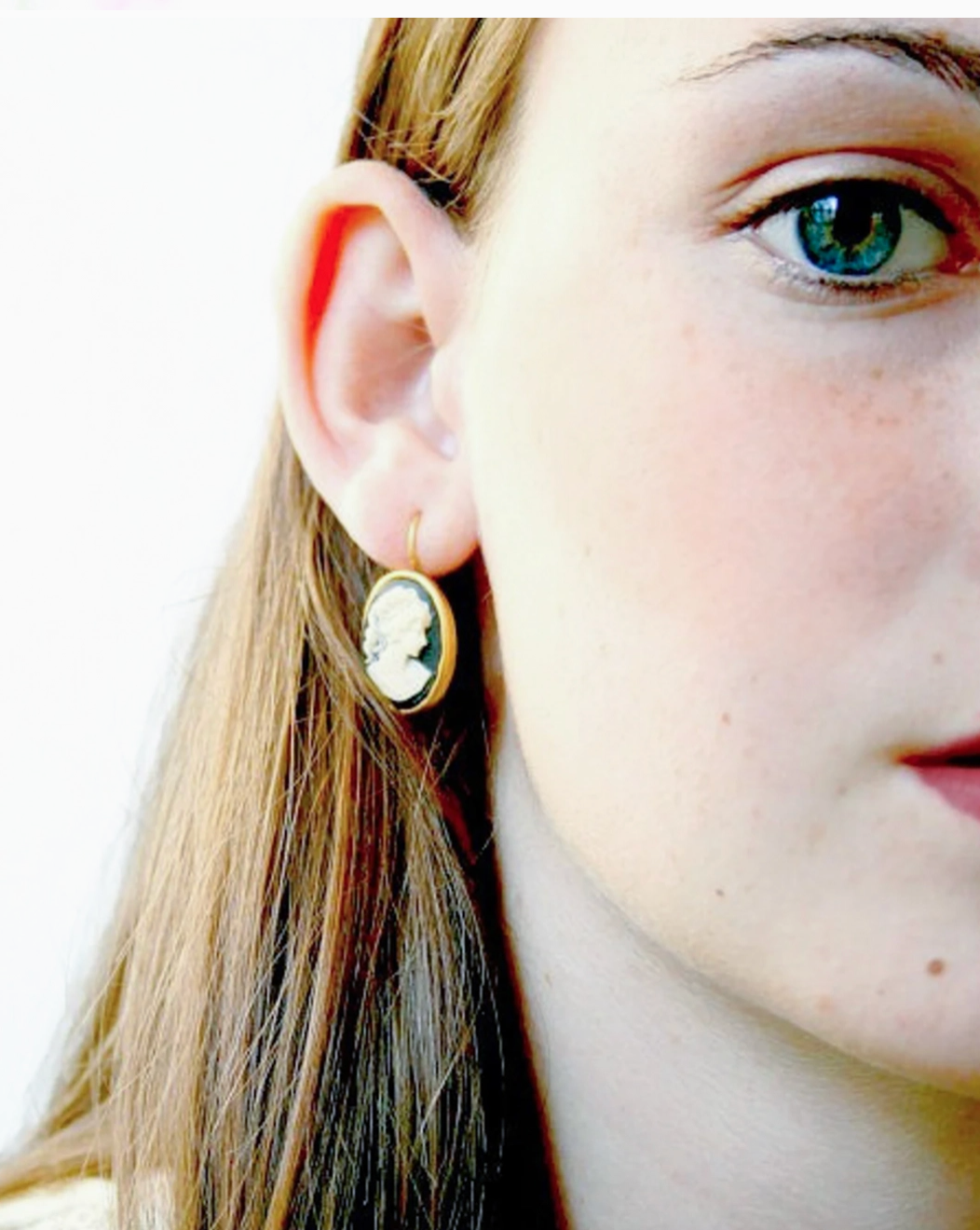 Large Cameo Earrings