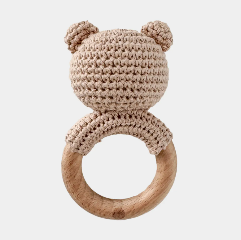 Cotton Crochet Teddy Bear Rattle