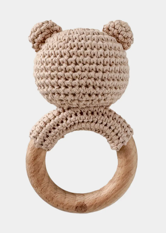 Cotton Crochet Teddy Bear Rattle