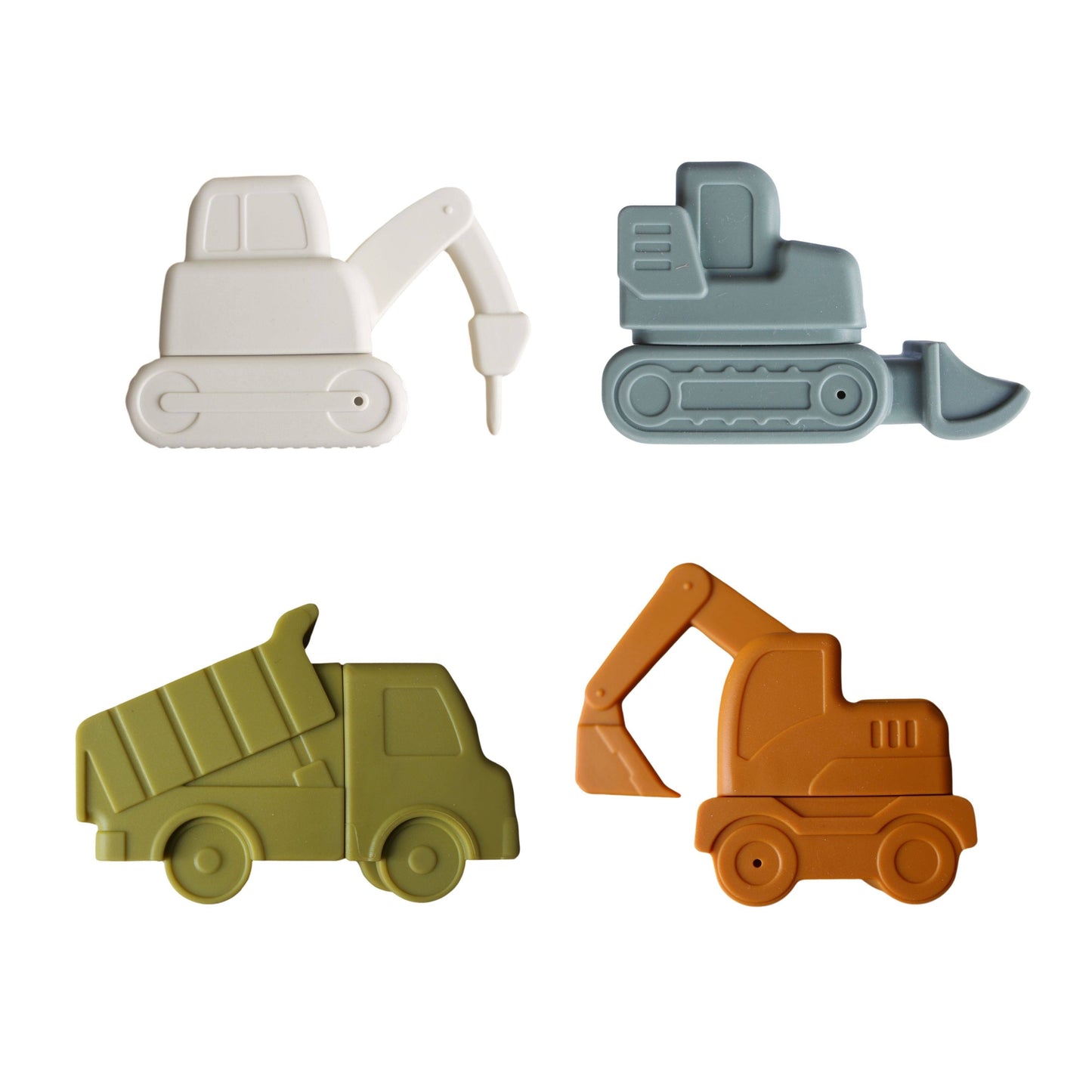 Construction Vehicle Mold Free Silicone Bath Toy Set