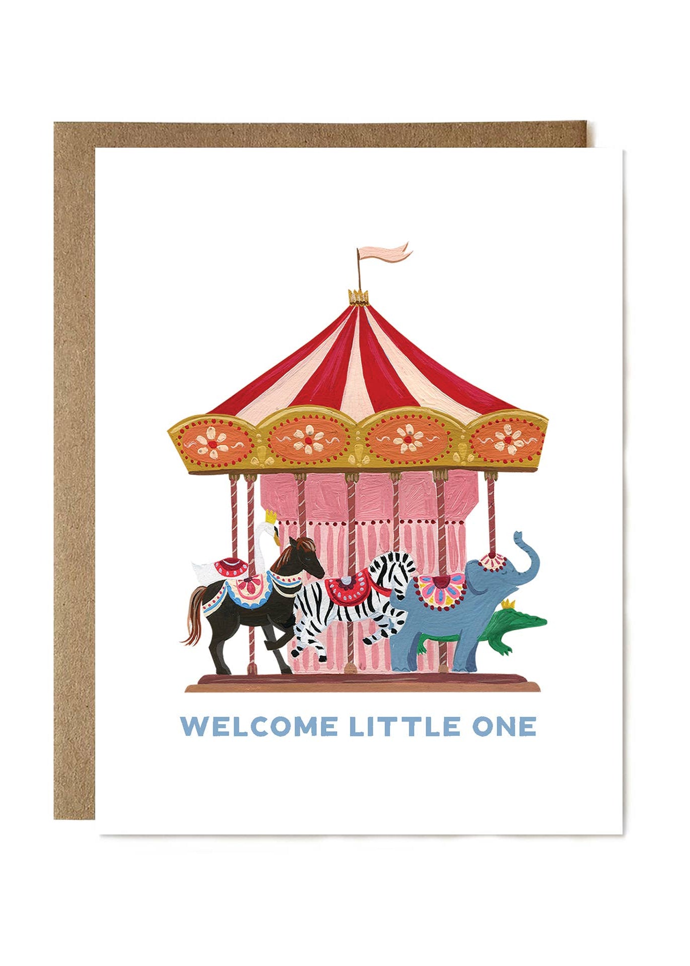 Welcome Little One Carousel Card