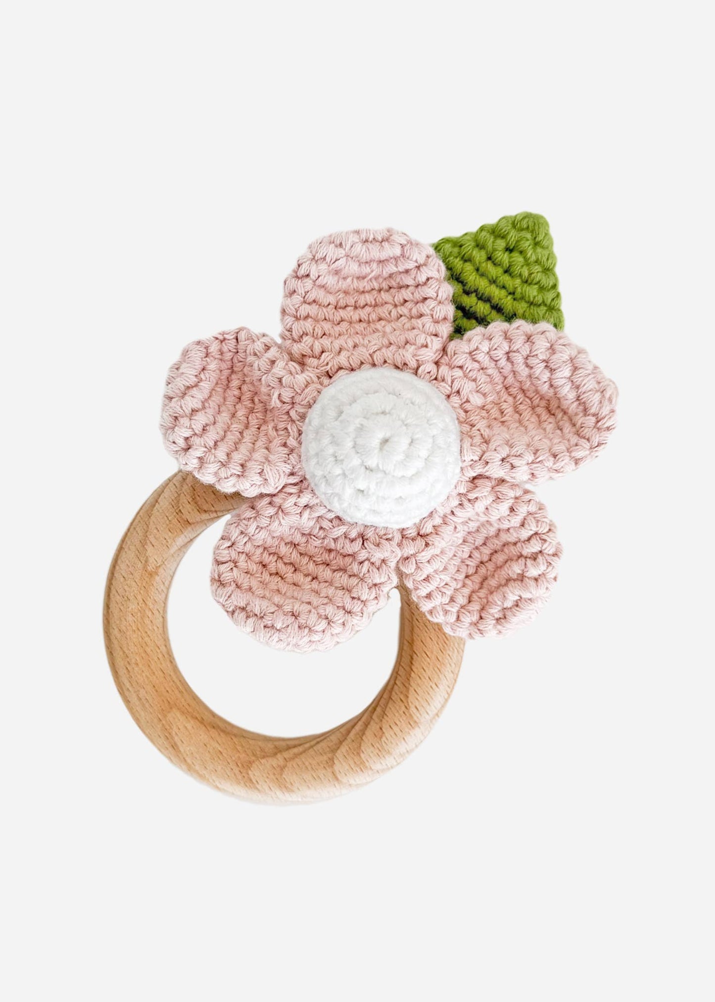 Crochet Flower Teether Rattle