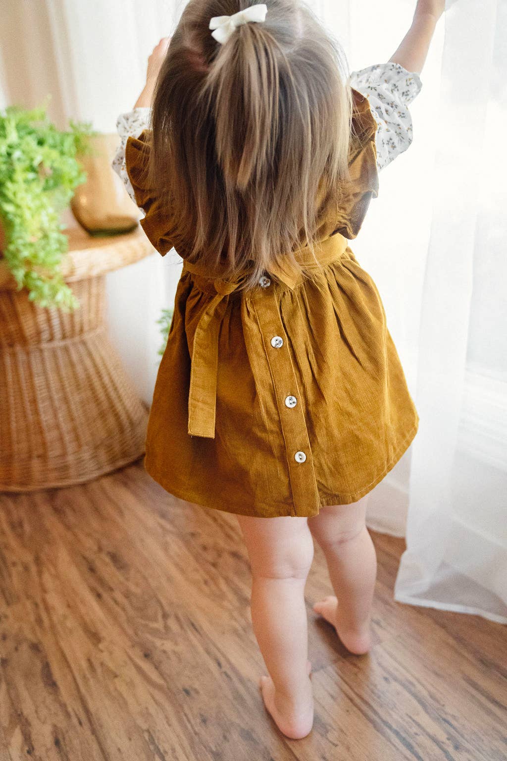 Corduroy Pinafore Dress Set 6-12months