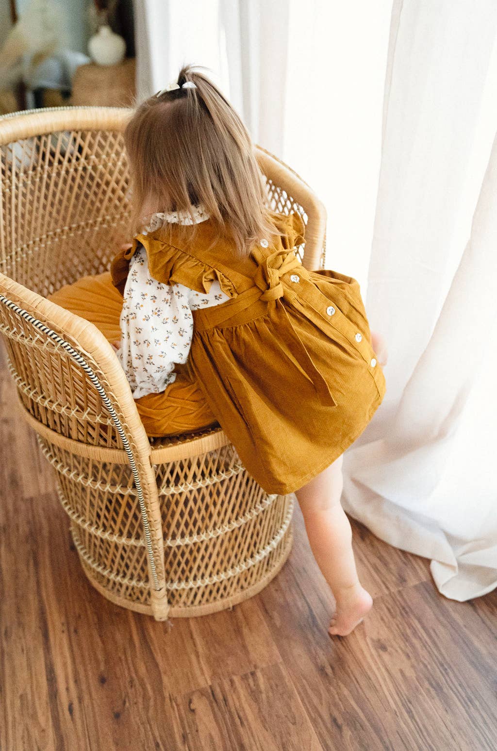 Corduroy Pinafore Dress Set 6-12months