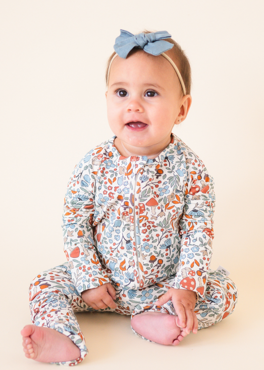Bamboo Fall Floral Romper