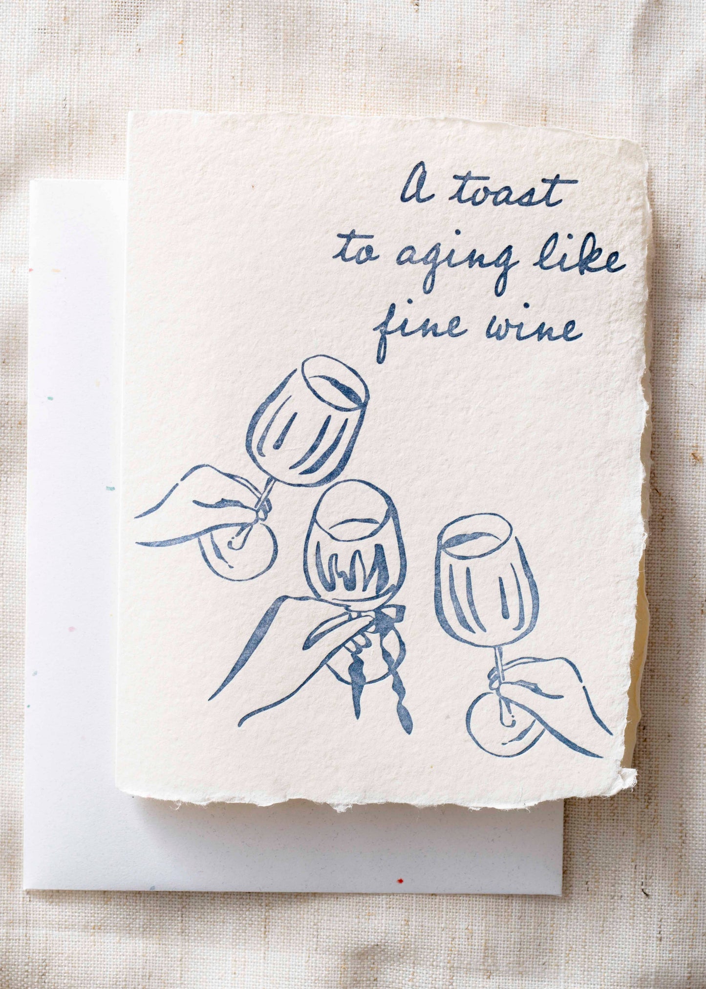 Toasting To A Fine Wine Birthday Celebration Greeting Card