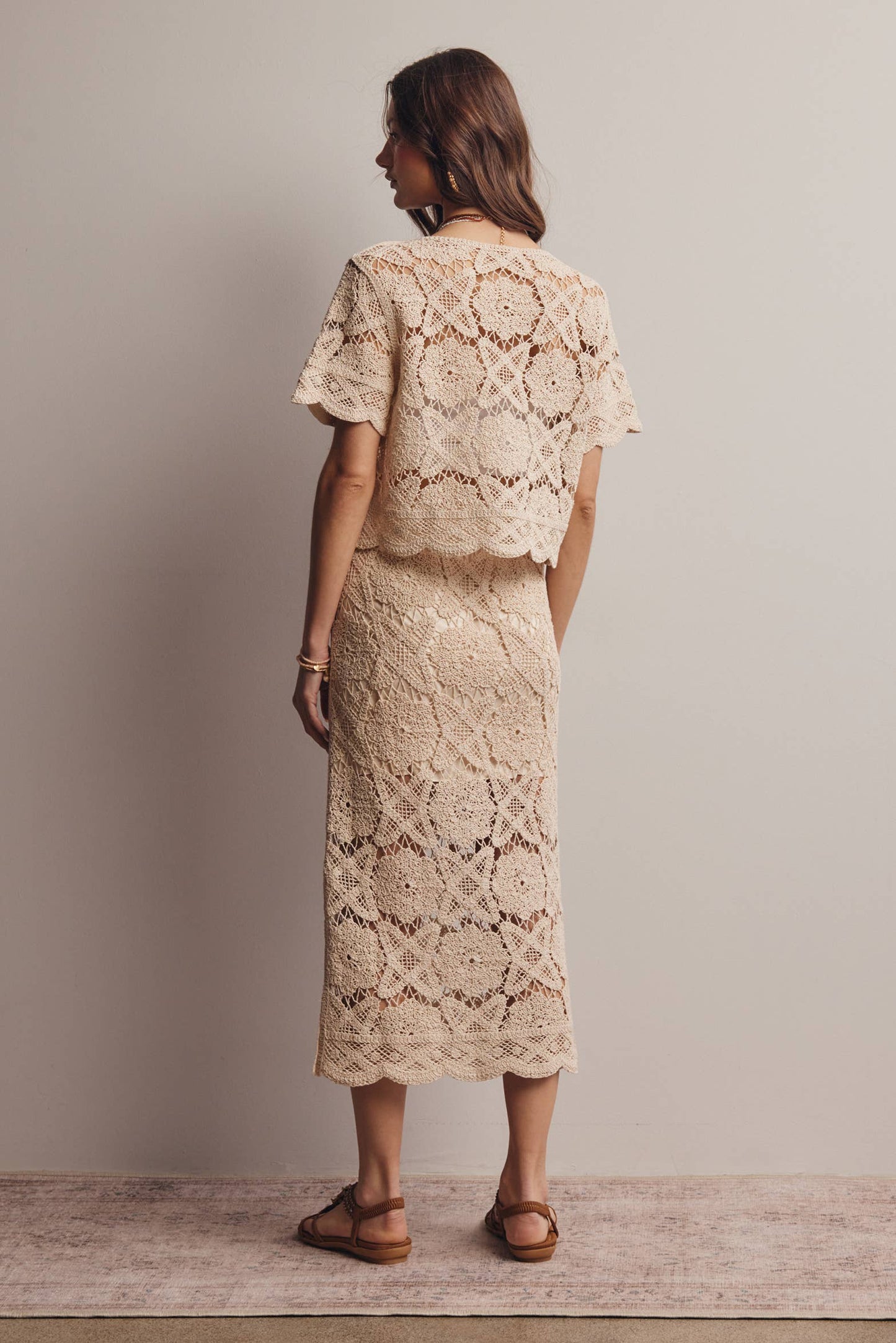 Julia Crochet Midi Skirt