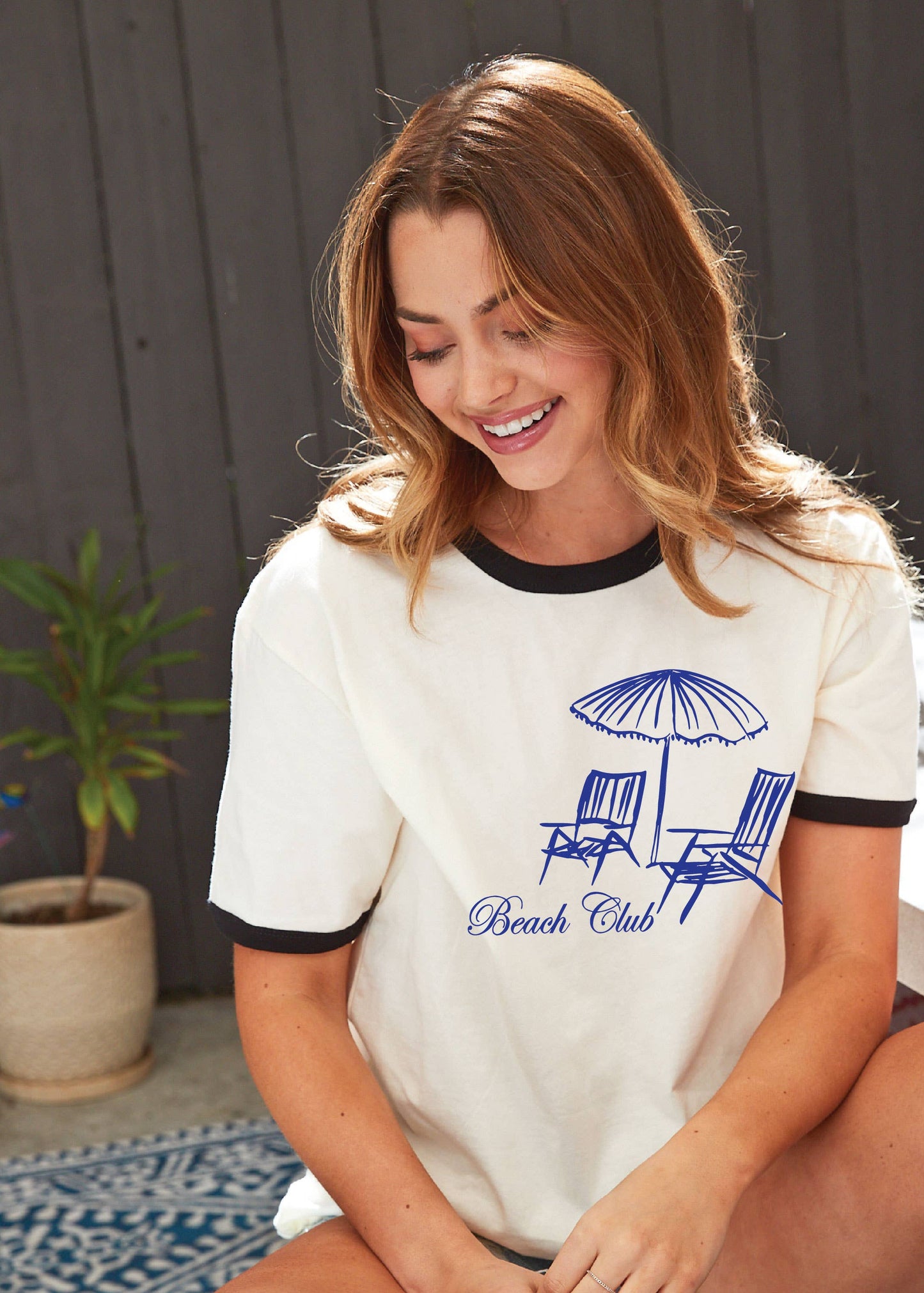 Beach Club Ringer Tee