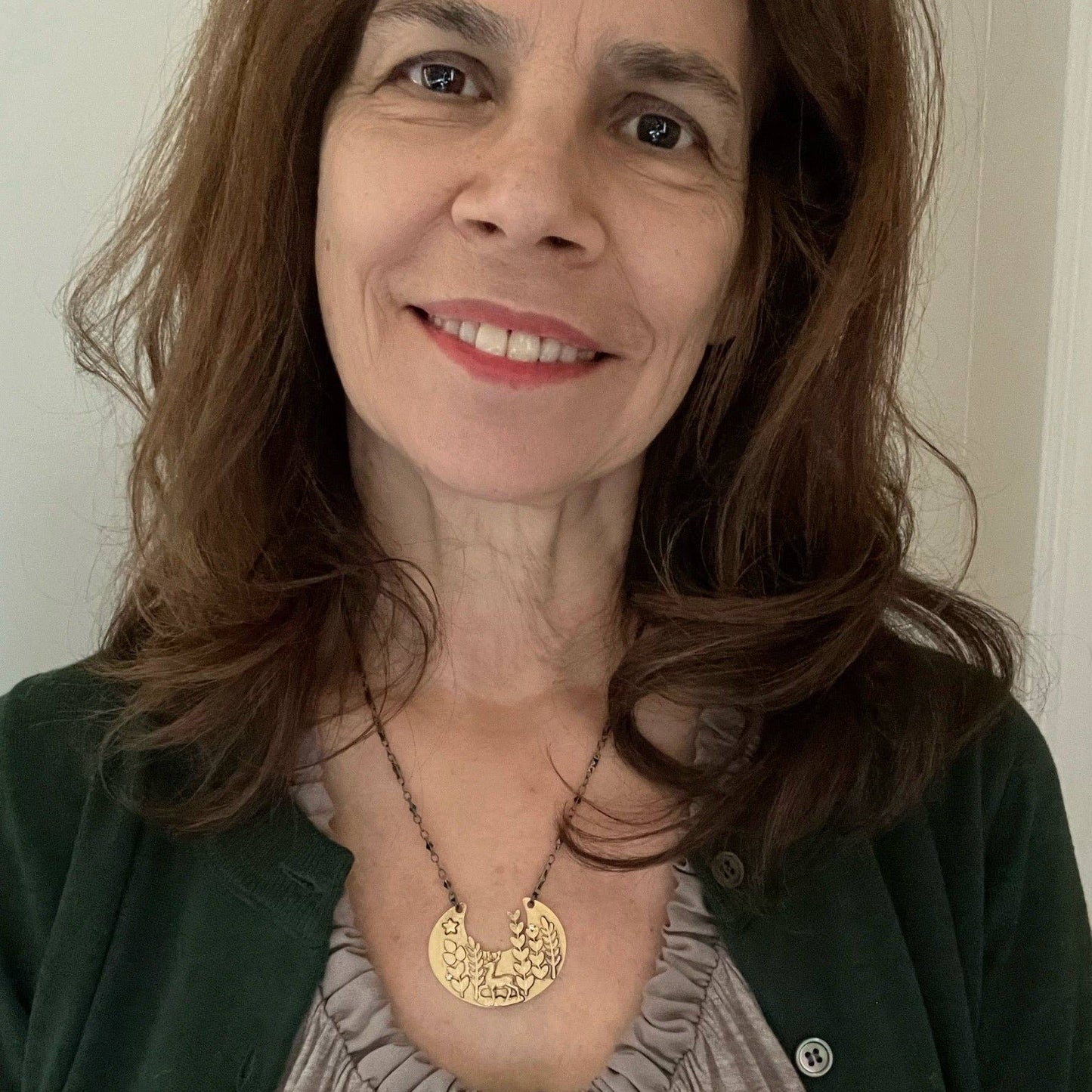 Allegra Necklace: Hematite chain