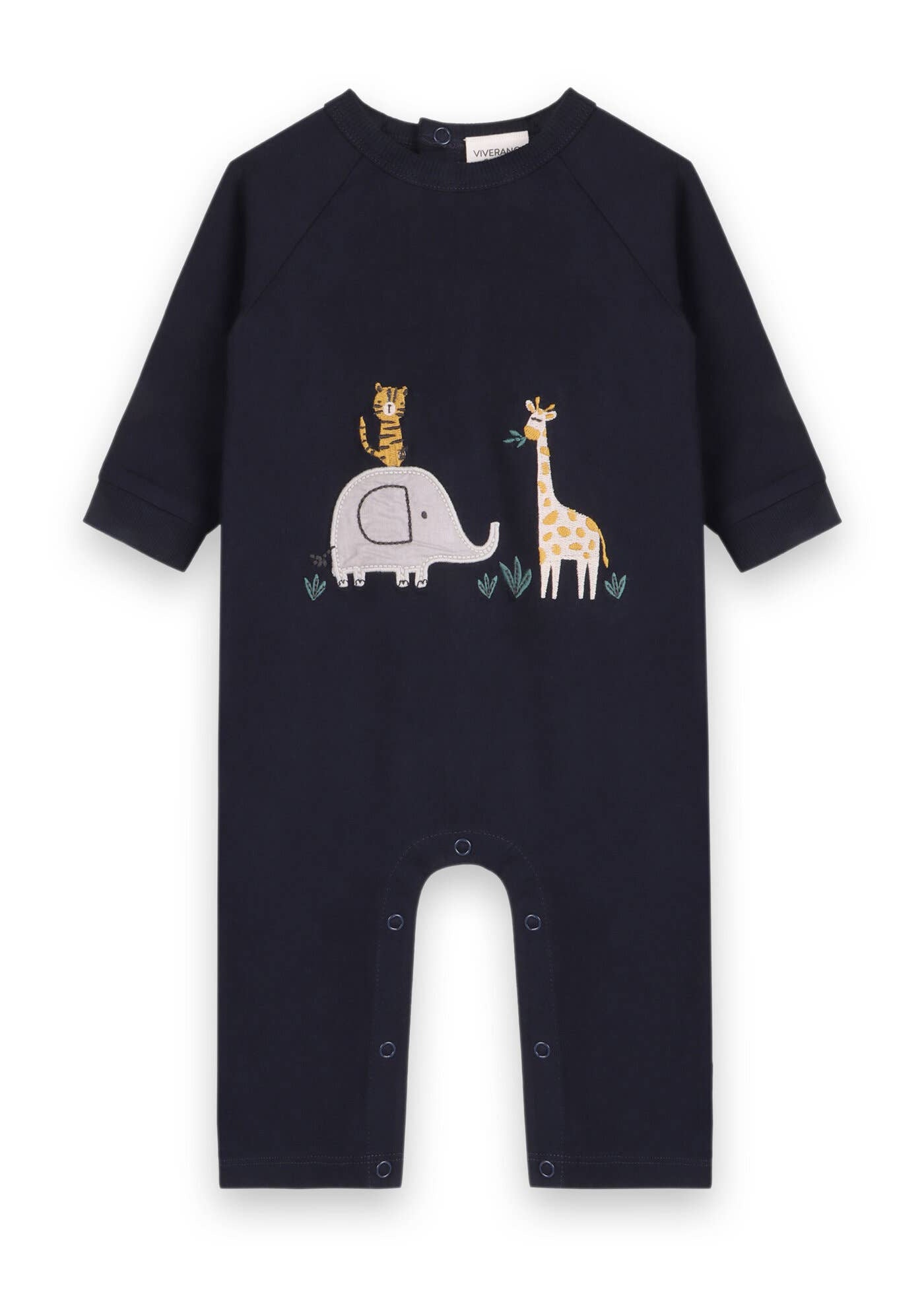 Animal Safari Embroidered Baby Jumpsuit