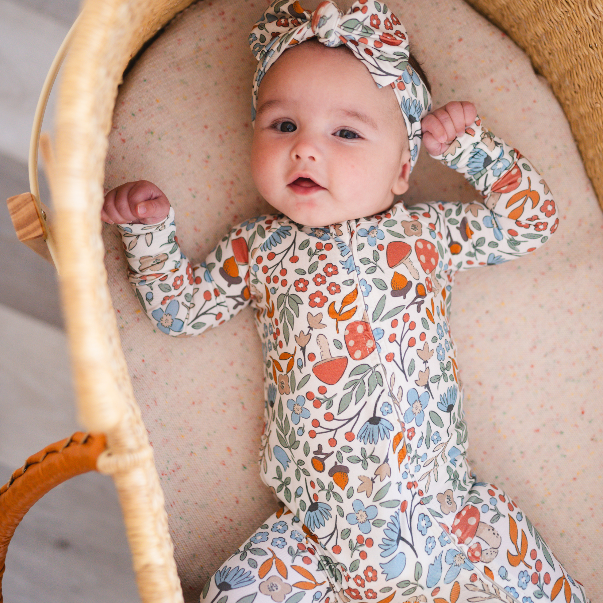 Bamboo Fall Floral Romper