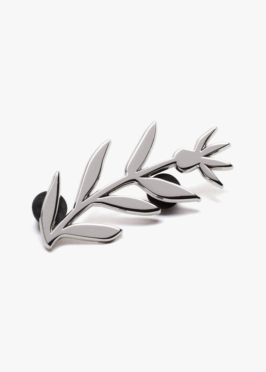 Silver Metal Thistle Herb Flower Pin