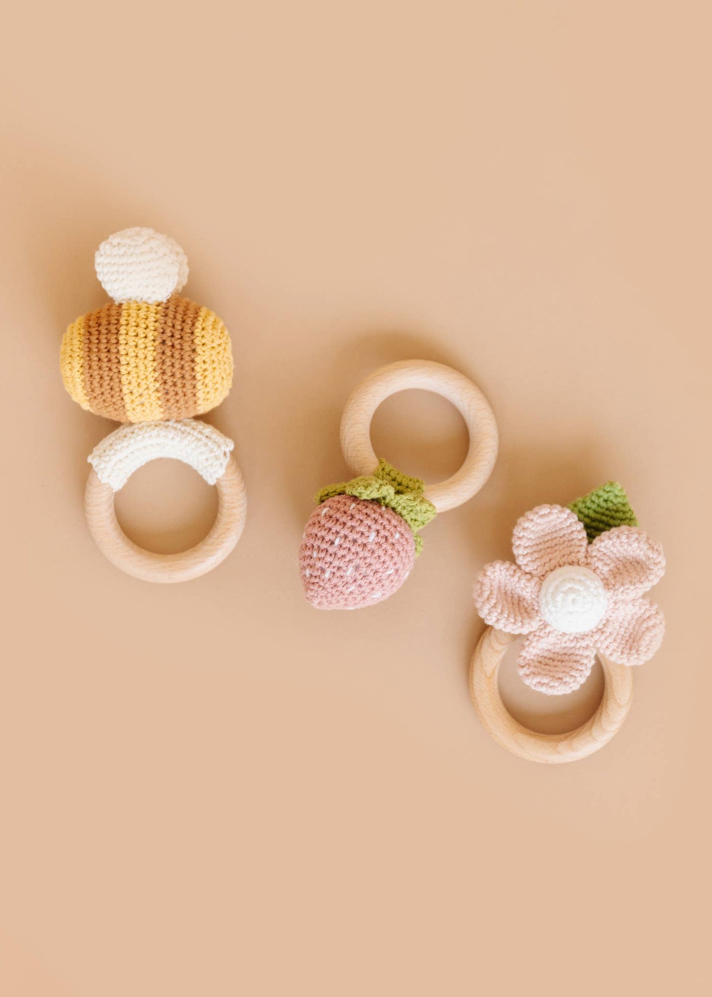 Crochet Flower Teether Rattle